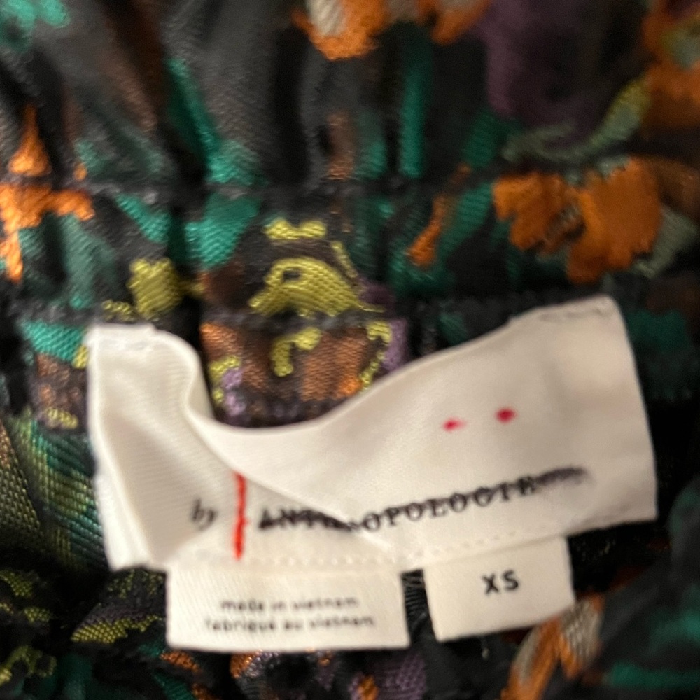 Anthropologie The Somerset Pull-On Pants: Cropped Jacquard Edition NWOT X Small - Picture 6 of 6